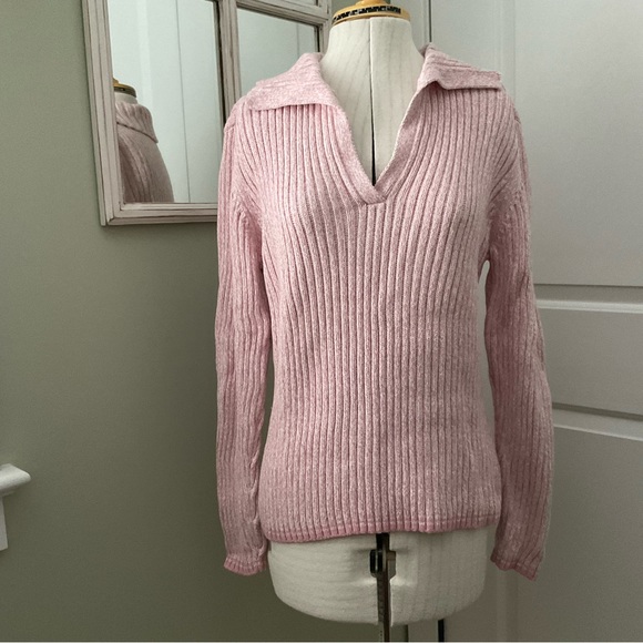 TOMMY HILFIGER KNITTED PINK SWEATER, SIZE: L - Picture 11 of 11